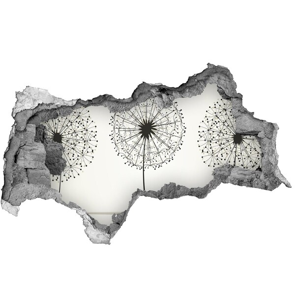 Hole wall sticker Dandelions against the wall
