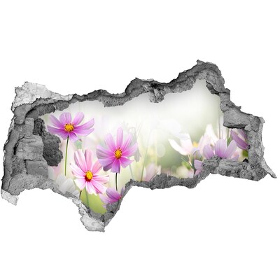 Hole in the wall sticker A flower paradise behind the wall