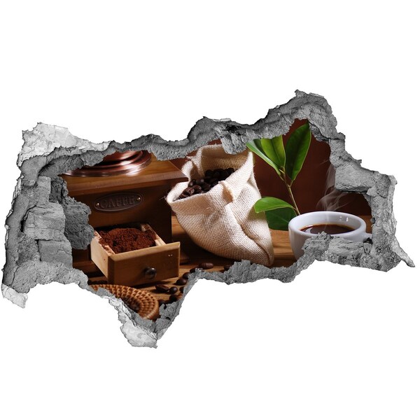 Hole wall sticker Coffee in the comfort of your home