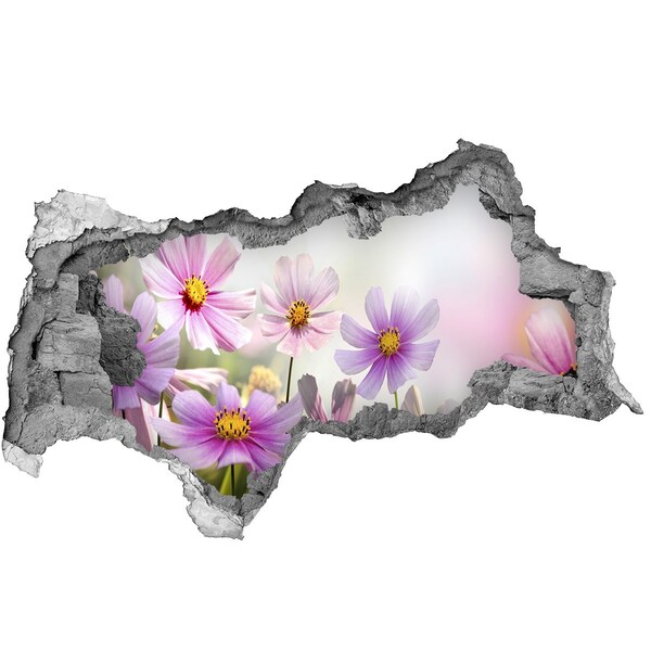 Hole in the wall decal A flower paradise behind the wall