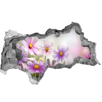 Hole in the wall decal A flower paradise behind the wall