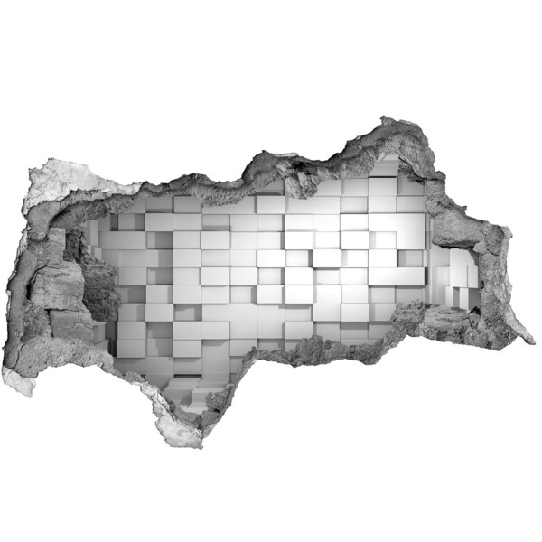 Hole wall sticker Modern space behind the wall