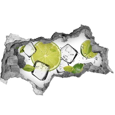 Hole in the wall decal A refreshing cocktail with lime