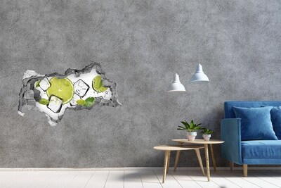 Hole in the wall decal A refreshing cocktail with lime
