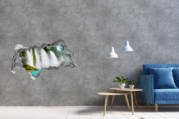 Hole in the wall sticker Waterfalls in Paradise