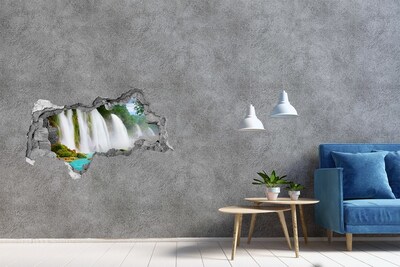 Hole in the wall sticker Waterfalls in Paradise