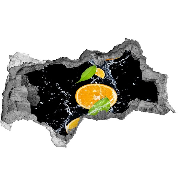 Hole in the wall decal A refreshing citrus stream