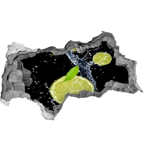 Hole in the wall decal Refreshing lemon cocktail