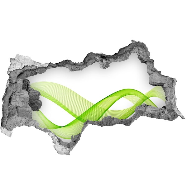 Hole in the wall decal Green wave in the hole in the wall