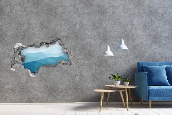 Hole wall sticker The underwater world in the hole