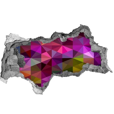 Hole wall sticker Colorful Stained Glass in the Hole in the Wall