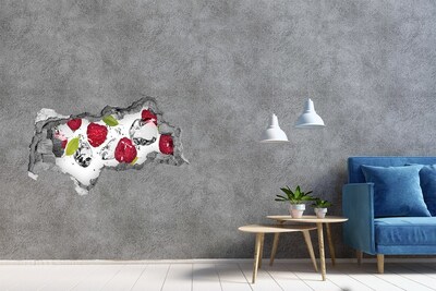 Hole wall sticker Fruit paradise with ice