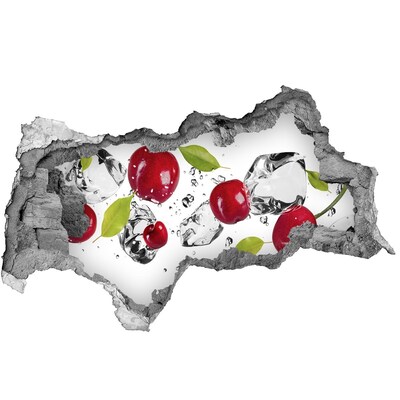 Hole wall sticker Fruit in ice