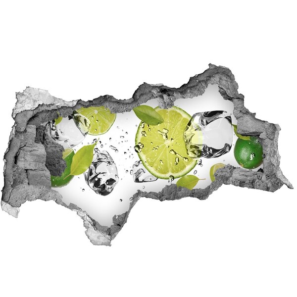 Hole in the wall sticker A refreshing cocktail with lime