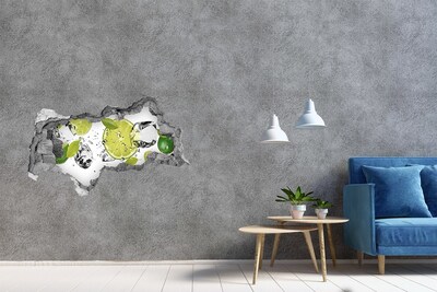 Hole in the wall sticker A refreshing cocktail with lime