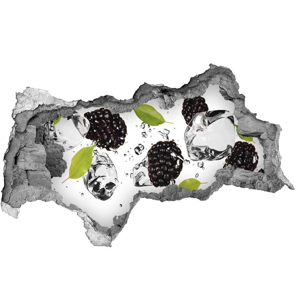 Hole wall sticker Fruit explosion in concrete