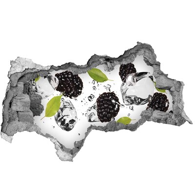 Hole wall sticker Fruit explosion in concrete