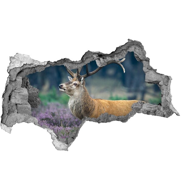 Hole wall sticker Deer in its natural habitat
