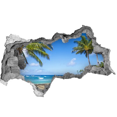 Hole in the wall decal Caribbean Beach Through a Hole in the Wall