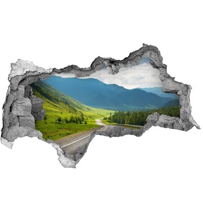 Hole in the wall decal A picturesque road in the mountains