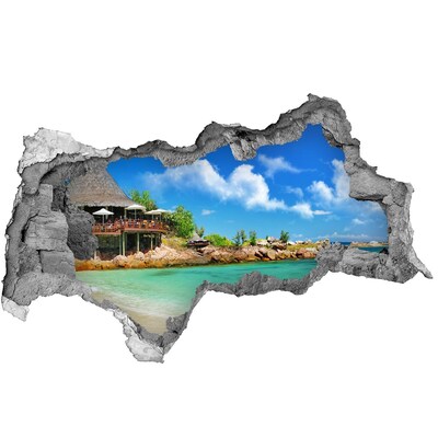 Hole in the wall sticker Caribbean oasis of peace