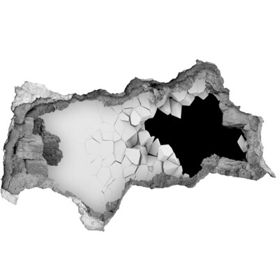 Hole in the wall sticker A broken wall overlooking the void