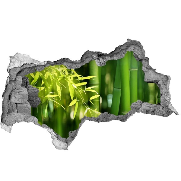 Hole in the wall sticker Green bamboo forest