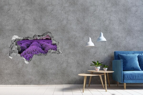 Hole in the wall decal A lavender field in full bloom