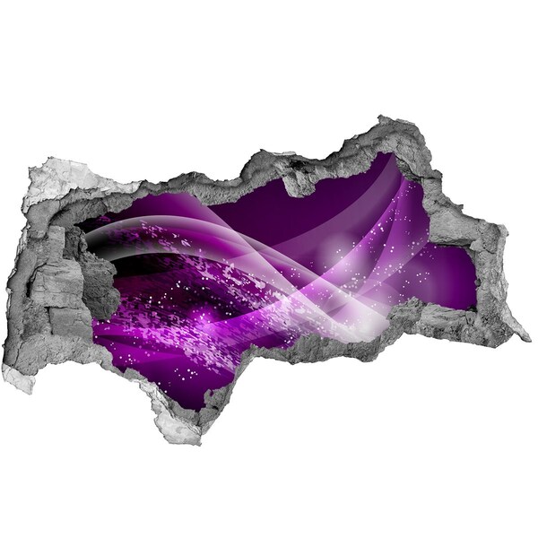 Hole wall sticker Purple space in the wall