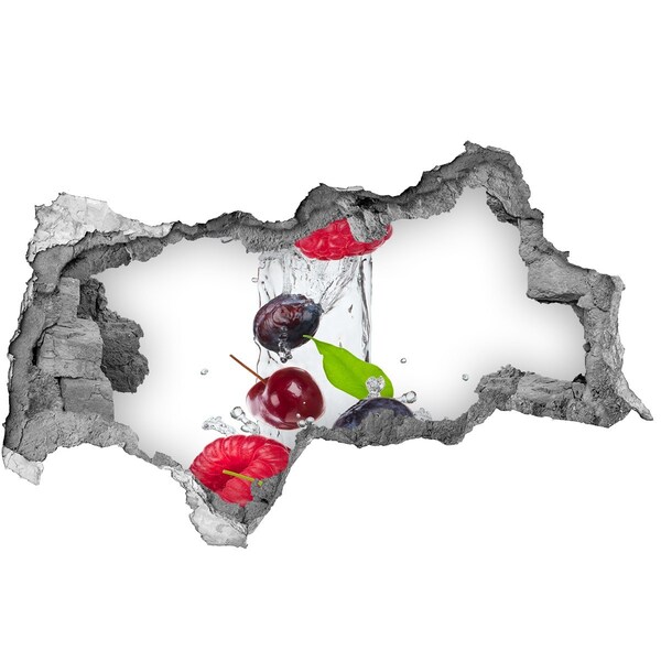 Hole in the wall decal Fruit waterfall in concrete