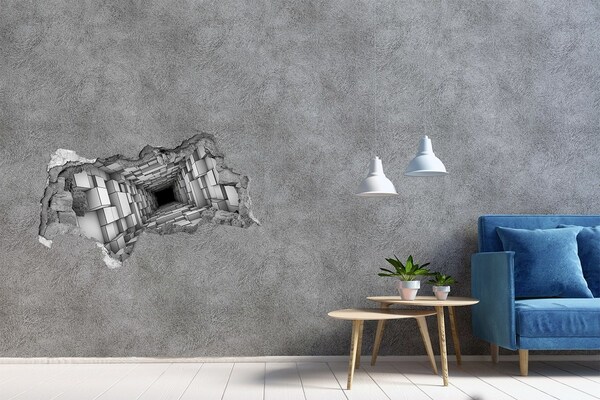 Hole wall sticker The interior of the cube maze