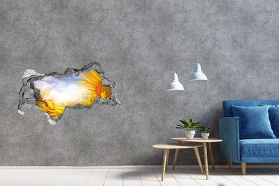 Hole wall sticker Sunflowers in the sunlight