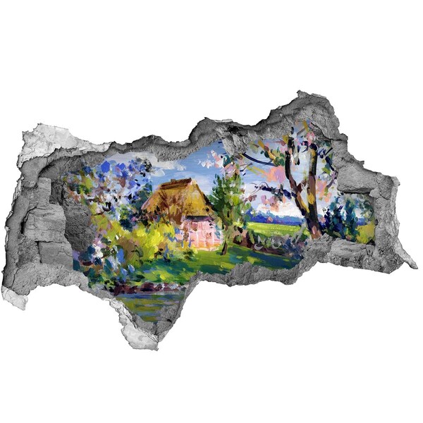 Hole in the wall sticker A charming country cottage