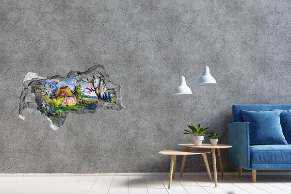 Hole in the wall sticker A charming country cottage