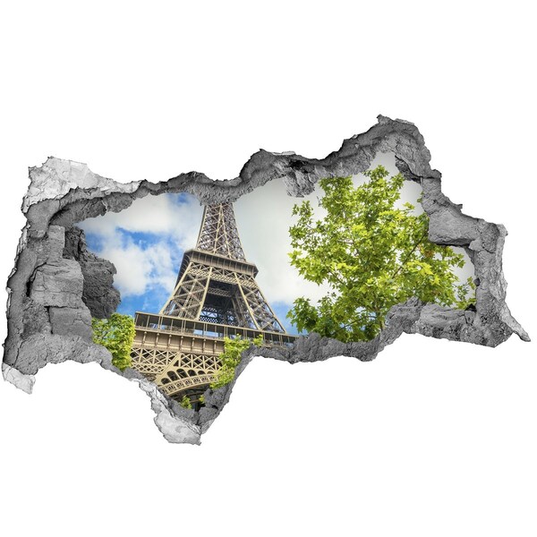 Hole in the wall decal The Eiffel Tower in Paris