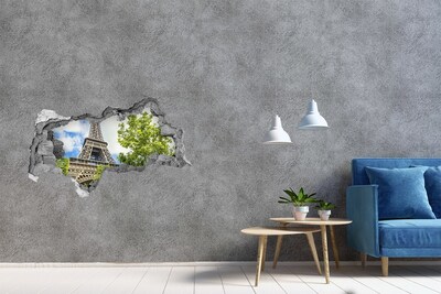 Hole in the wall decal The Eiffel Tower in Paris