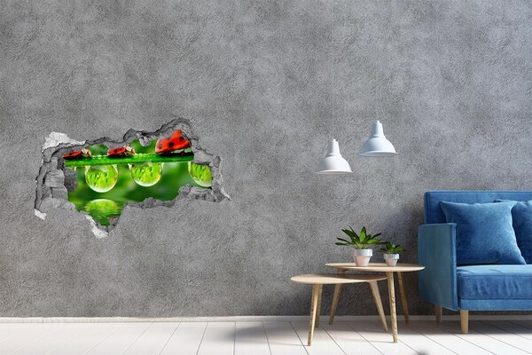 Hole in the wall decal A Drop of Nature with a Ladybug