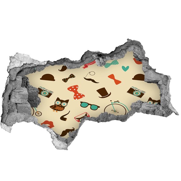 Hole wall sticker Stylish patterns and accessories