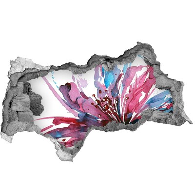 Hole wall sticker A flower in a ruined wall