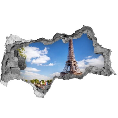 Hole in the wall sticker The Eiffel Tower in Paris