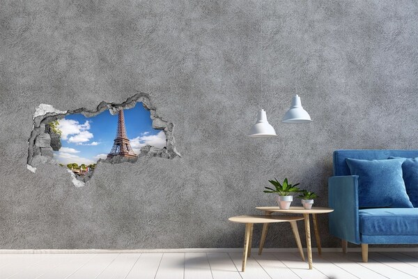 Hole in the wall sticker The Eiffel Tower in Paris