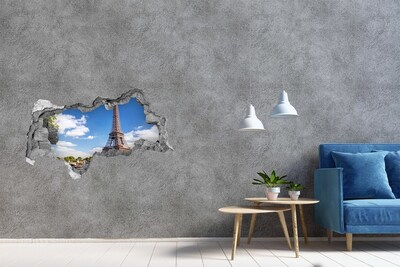 Hole in the wall sticker The Eiffel Tower in Paris