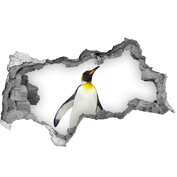 Hole in the wall sticker Penguin in a hole in the wall