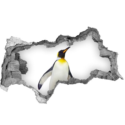 Hole in the wall sticker Penguin in a hole in the wall