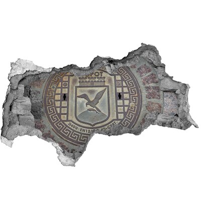 Hole wall sticker Sopot – Municipal Sewer Cover