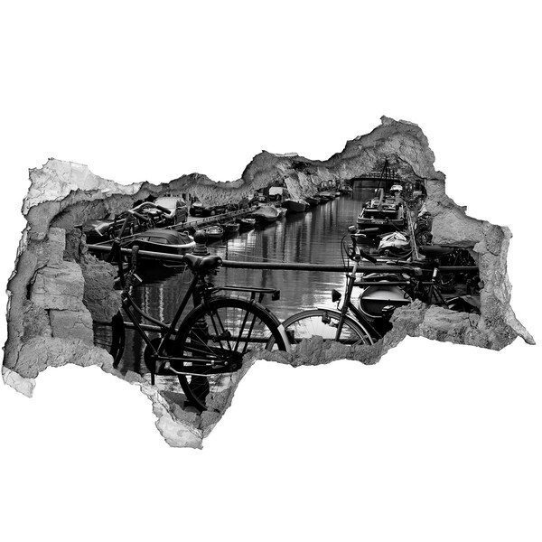 Hole in the wall decal Bike canal