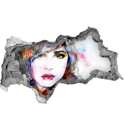 Hole in the wall decal Portrait in a Broken Wall