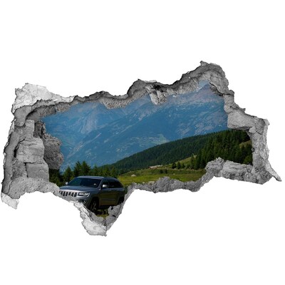 Hole wall sticker Mountain landscape with a lake