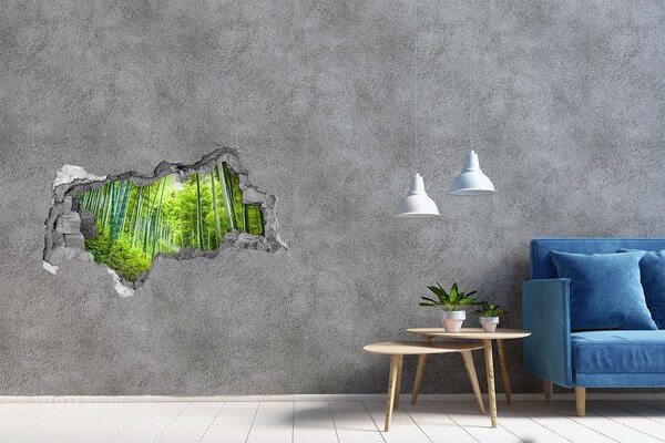 Hole in the wall sticker Bamboo forest