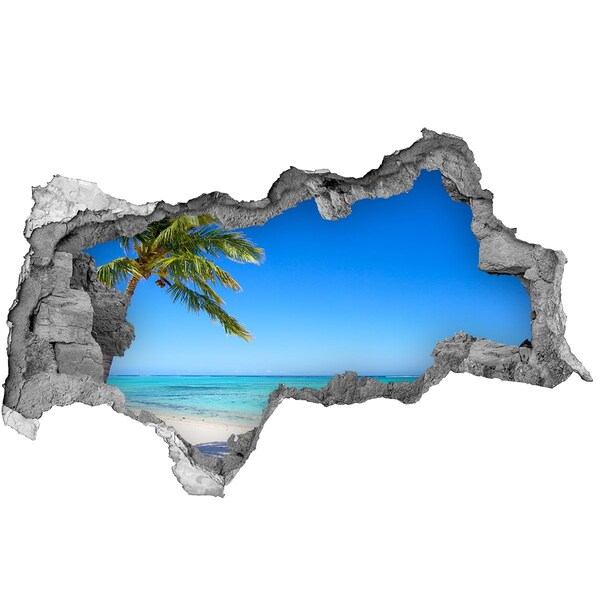 Hole in the wall decal Tropical seaside oasis